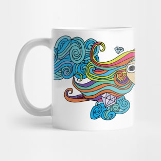 Rainbow Hair in the Sky Mug